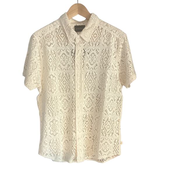 Andrew Christian Other - Andrew Christian Crochet Muscle Shirt Cream Medium